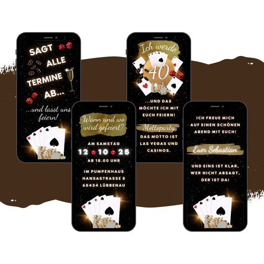 eCARD - Casino Las Vegas Party Einladung - eCARD4you