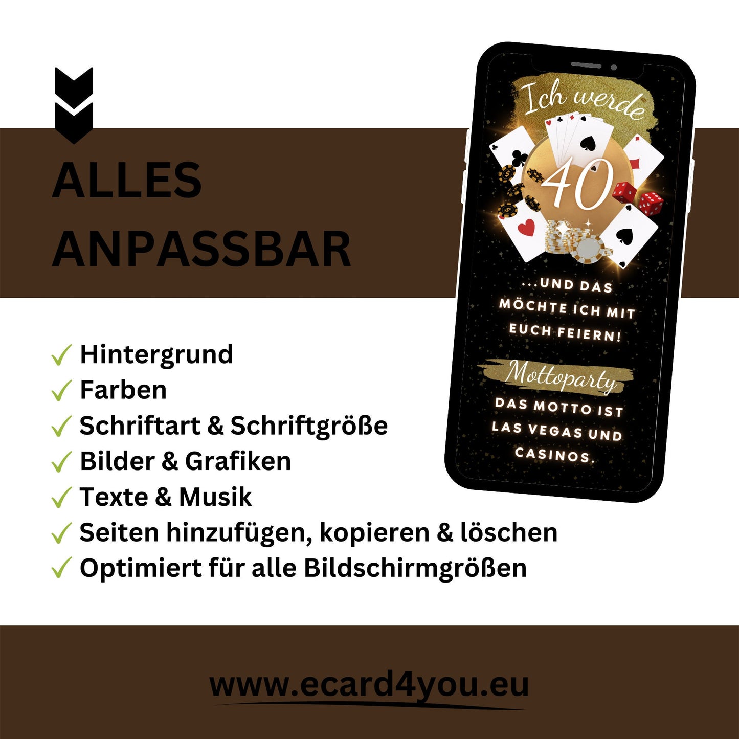 eCARD - Casino Las Vegas Party Einladung - eCARD4you