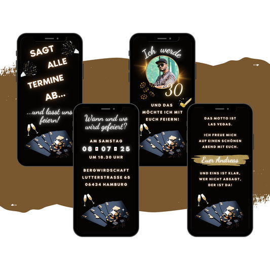 eCARD - Casino Las Vegas Party Einladung - eCARD4you