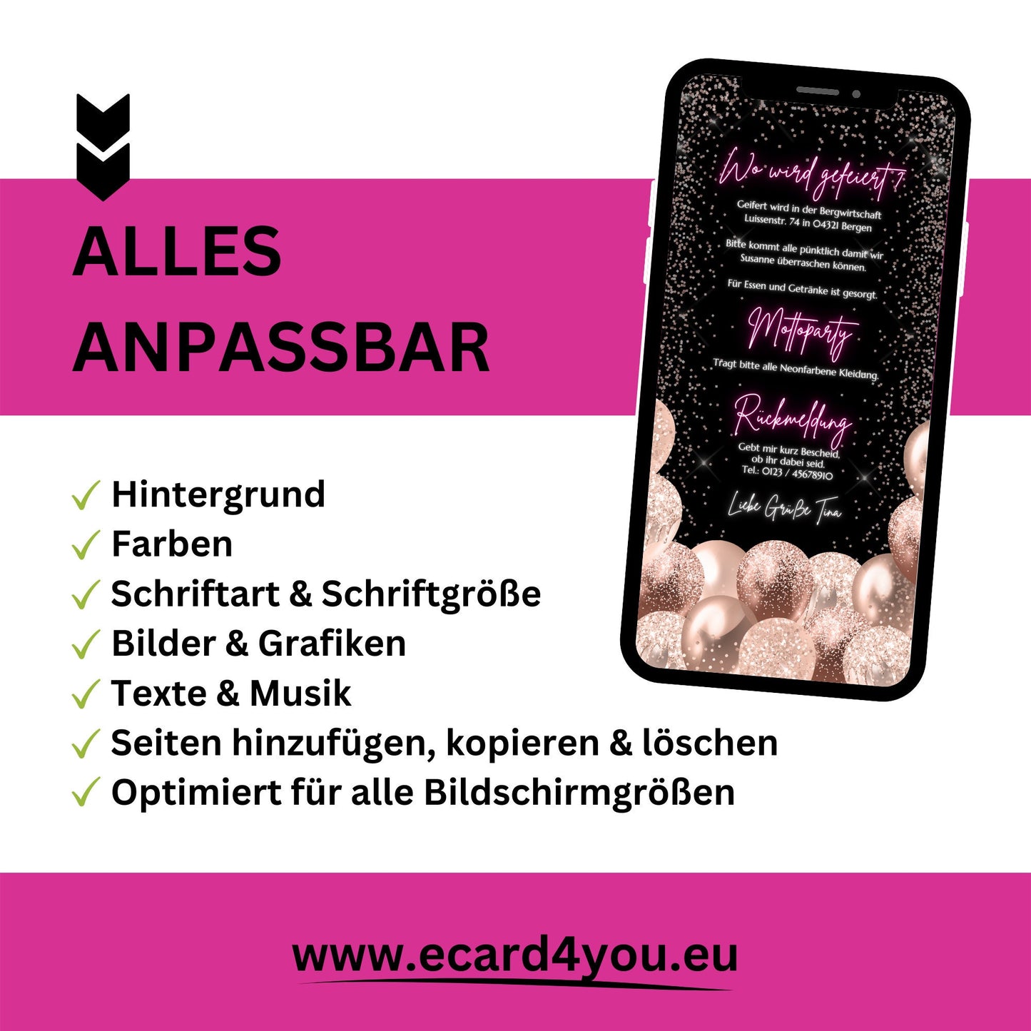 eCARD - Animierte Einladungskarte Geburtstag - eCARD4you