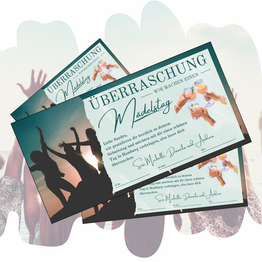 Gutschein - Mädelstag Mädelstrip Geschenkidee - eCARD4you