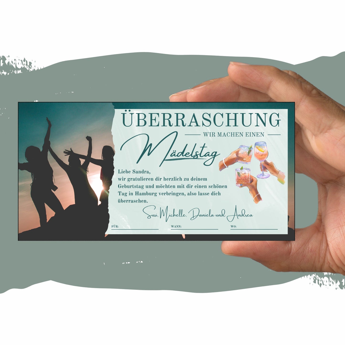 Gutschein - Mädelstag Mädelstrip Geschenkidee - eCARD4you