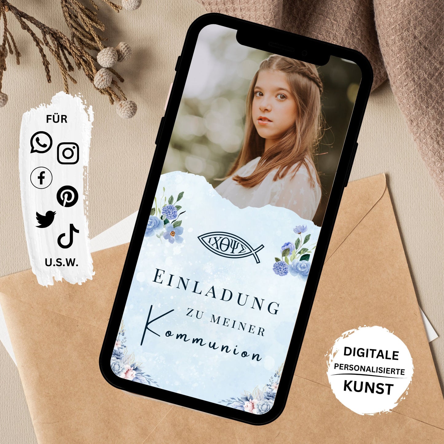 eCARD - Einladung Kommunion Christliche Zeremonie - eCARD4you