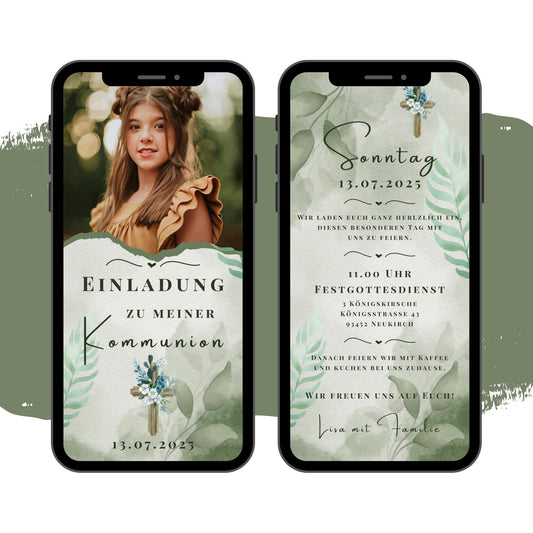 eCARD - Einladung Kommunion Christliche Zeremonie - eCARD4you