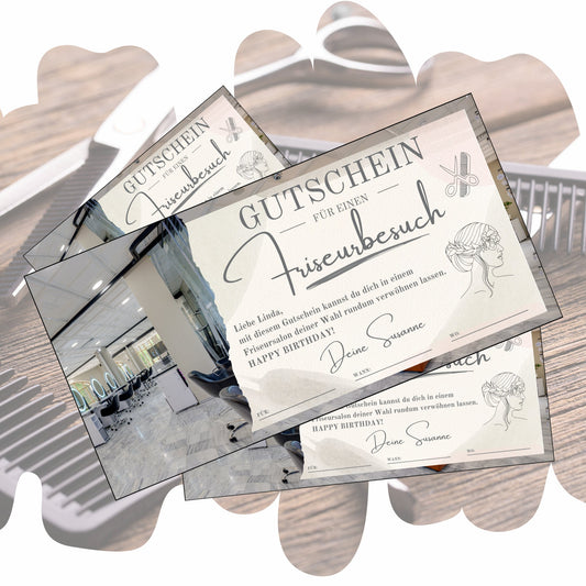 Gutschein - Friseurbesuch Friseurgutschein Geschenkidee - eCARD4you