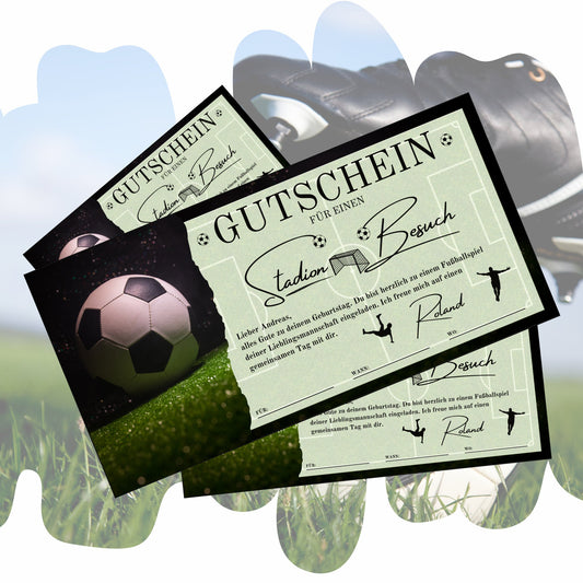 Gutschein - Stadion Besuch Fußballspiel Geschenkgutschein - eCARD4you