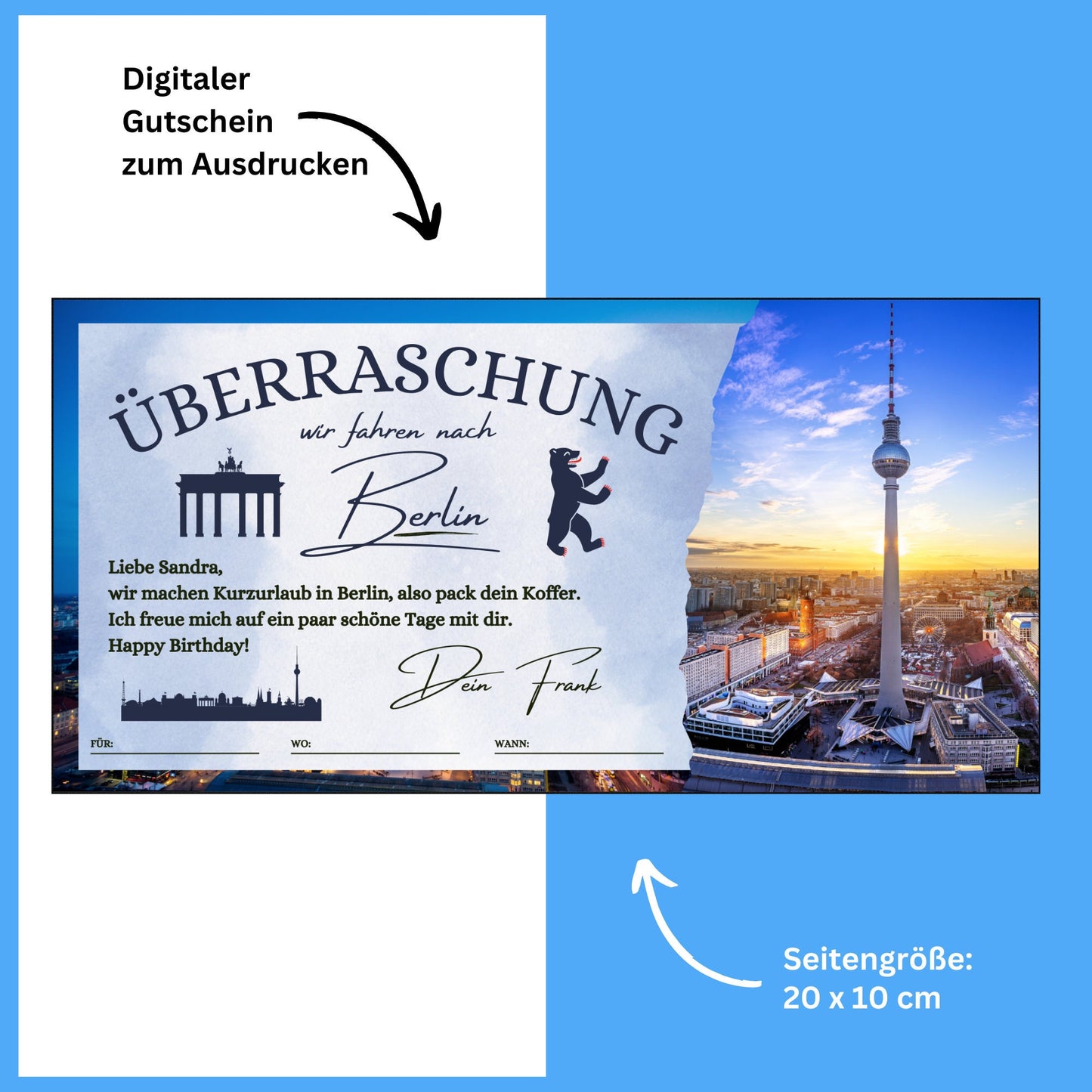 Gutschein - Städtetrip Berlin Reisegutschein - eCARD4you