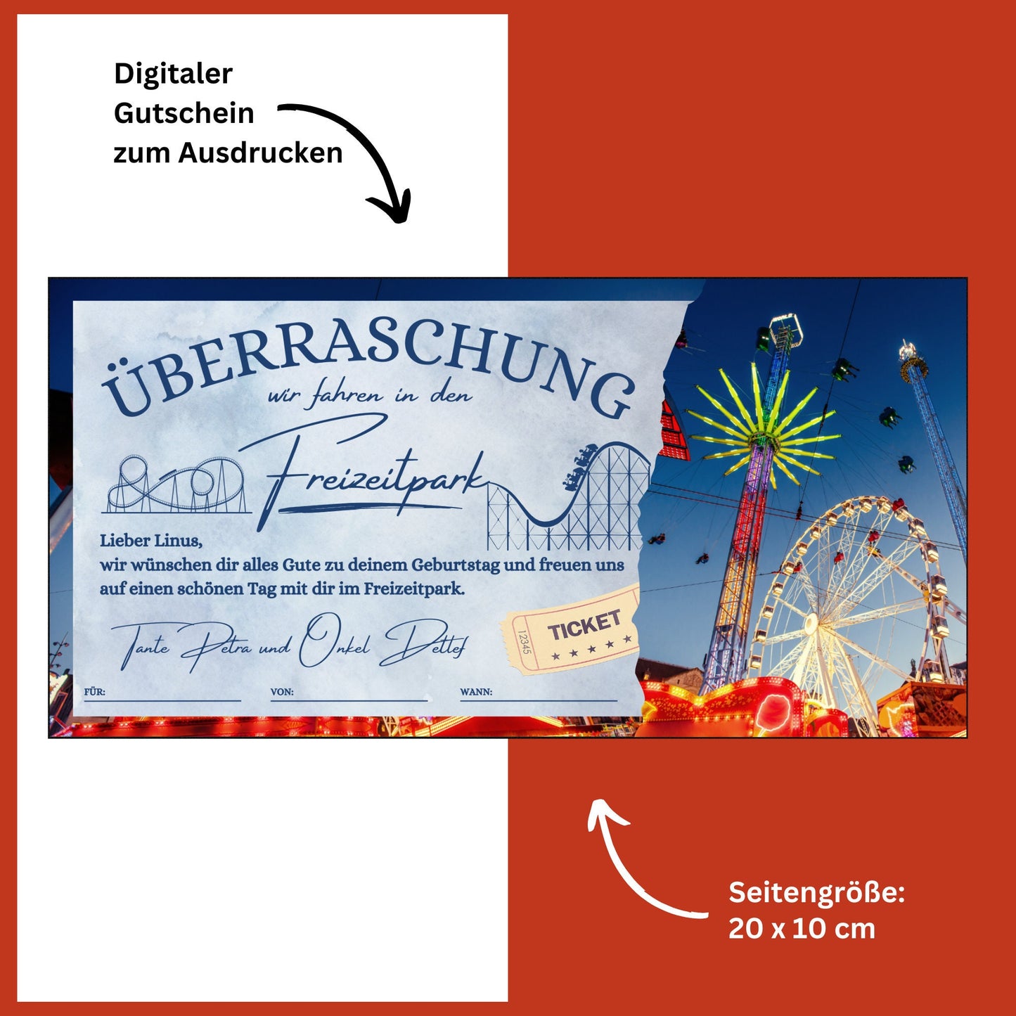 Gutschein - Freizeitpark Besuch Erlebnisgutschein - eCARD4you