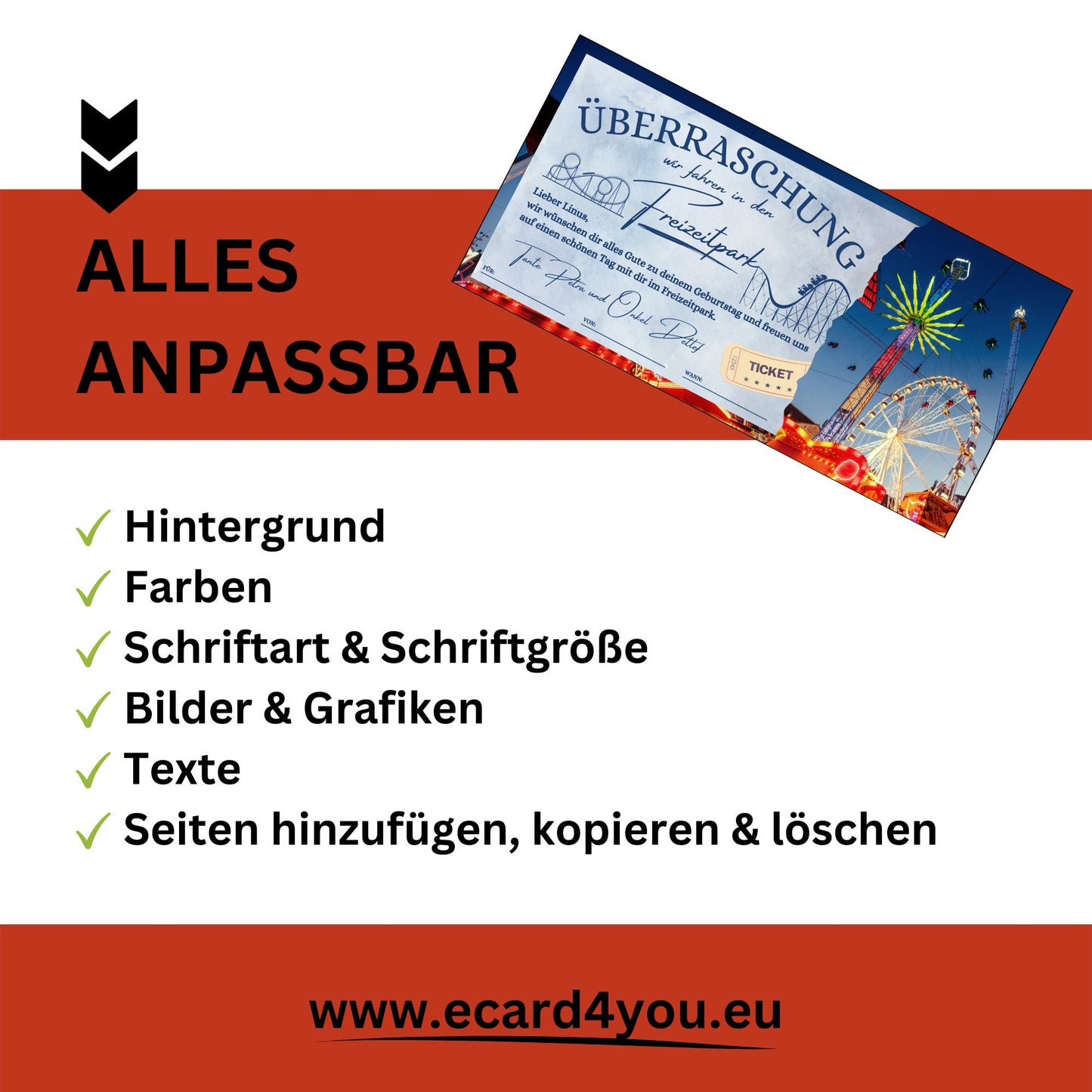 Gutschein - Freizeitpark Besuch Erlebnisgutschein - eCARD4you