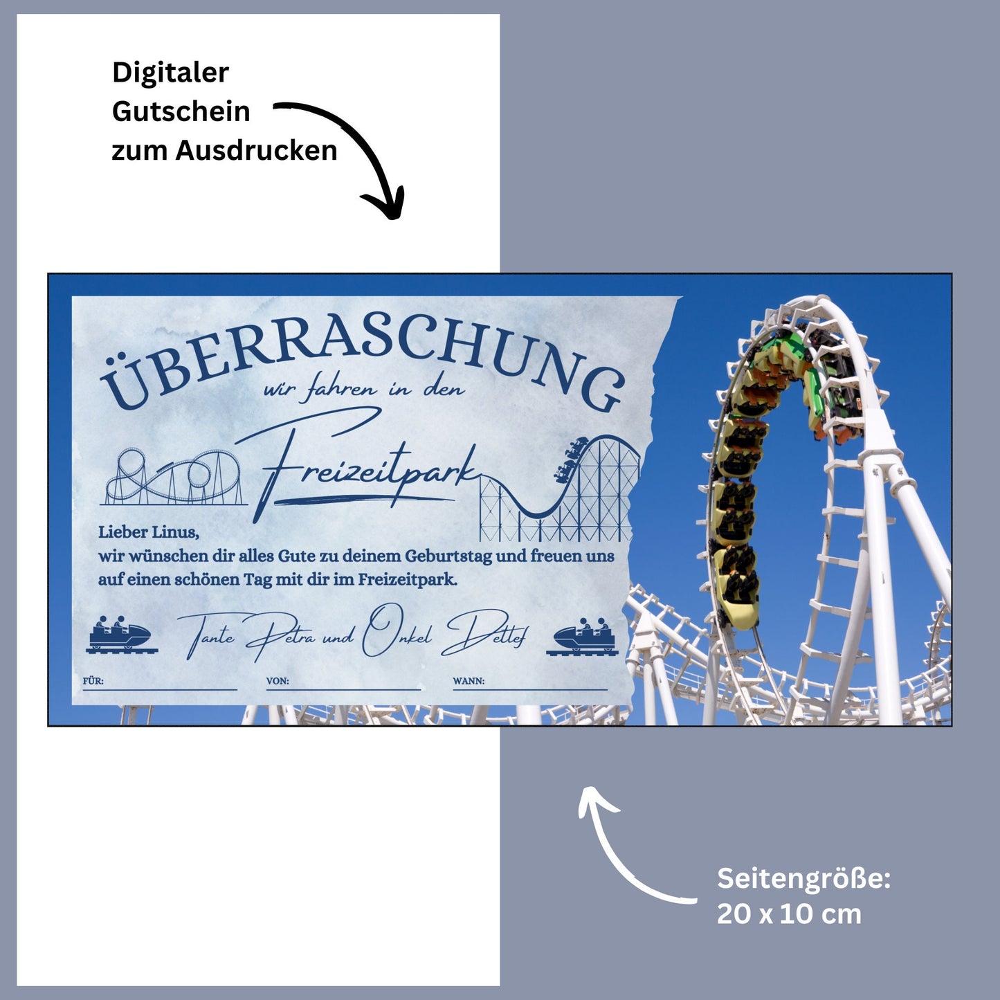 Gutschein - Freizeitpark Besuch Erlebnisgutschein - eCARD4you
