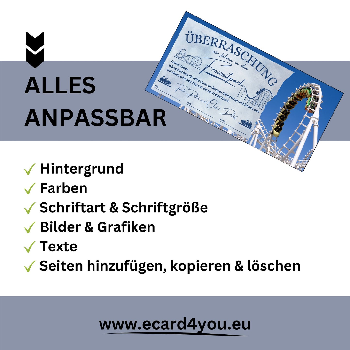 Gutschein - Freizeitpark Besuch Erlebnisgutschein - eCARD4you