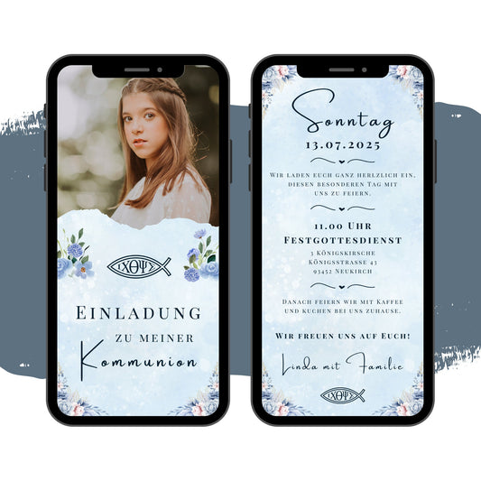 eCARD - Einladung Kommunion Christliche Zeremonie - eCARD4you