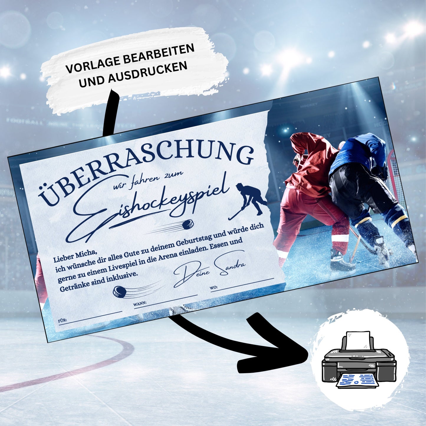 Gutschein - Eishockey Spiel Erlebnisgutschein