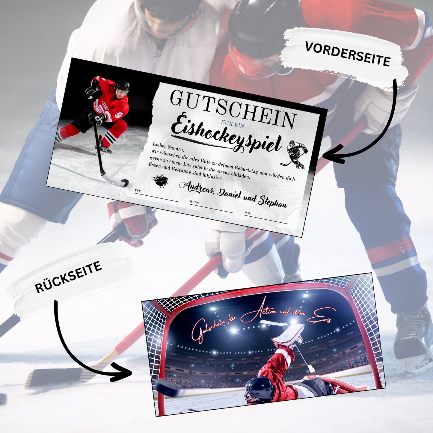 Gutschein - Eishockey Spiel Erlebnisgutschein - eCARD4you