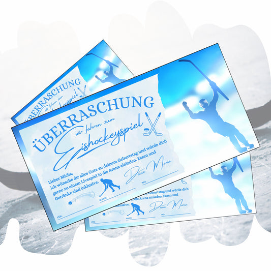 Gutschein - Eishockey Spiel Erlebnisgutschein - eCARD4you