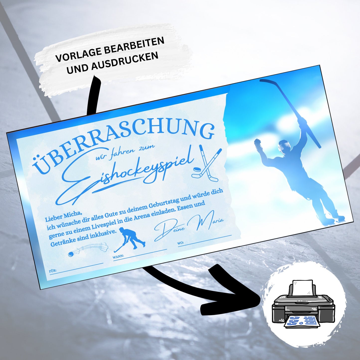 Gutschein - Eishockey Spiel Erlebnisgutschein - eCARD4you
