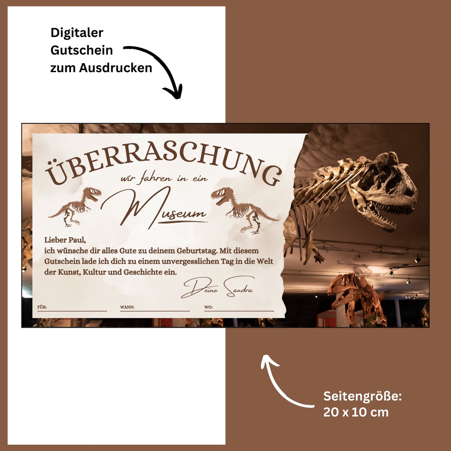 Gutschein - Museumbesuch Saurier Dino-Museum - eCARD4you