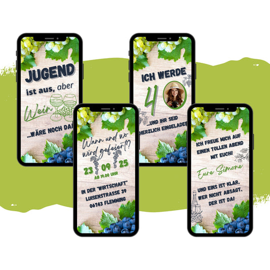 eCARD - Weinfest Geburtstagparty Einladung - eCARD4you