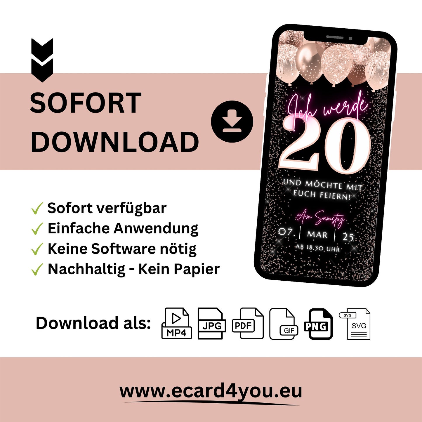 eCARD - Animierte Einladungskarte Geburtstag - eCARD4you