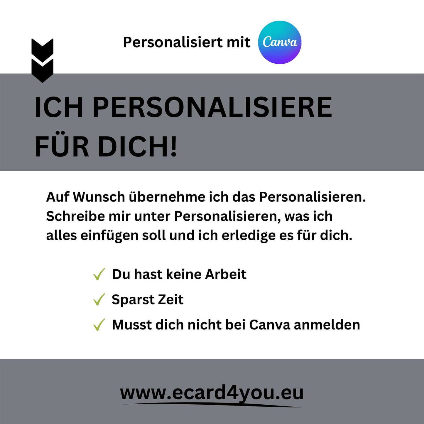 Persönliches Angebot zur Anpassung, um du keine Arbeit hast und Zeit sparst - kreativ gestaltet.