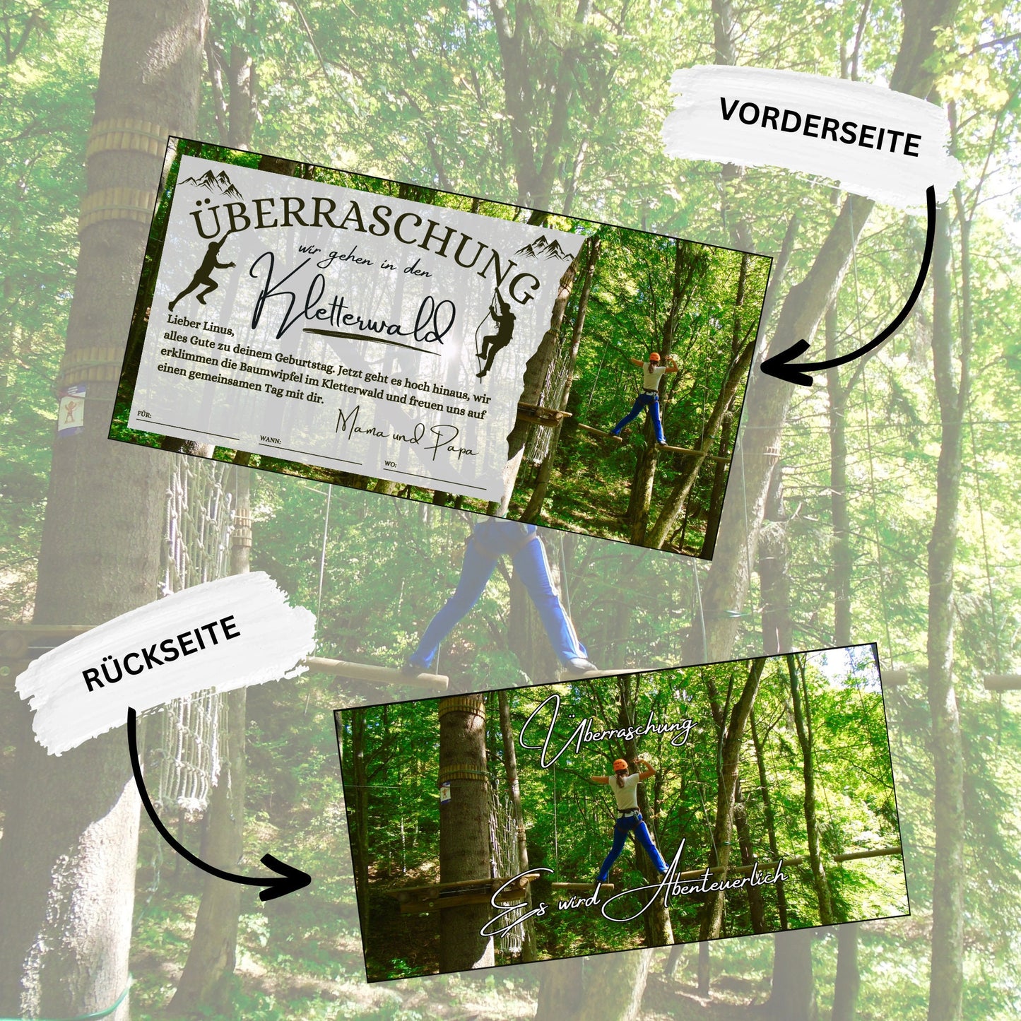 Gutschein - Kletterwald Kletterpark Erlebnisgutscheinkarte