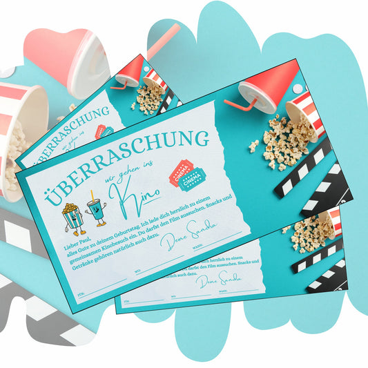 Gutschein - Kinobesuch Geschenkgutschein Geburtstag - eCARD4you