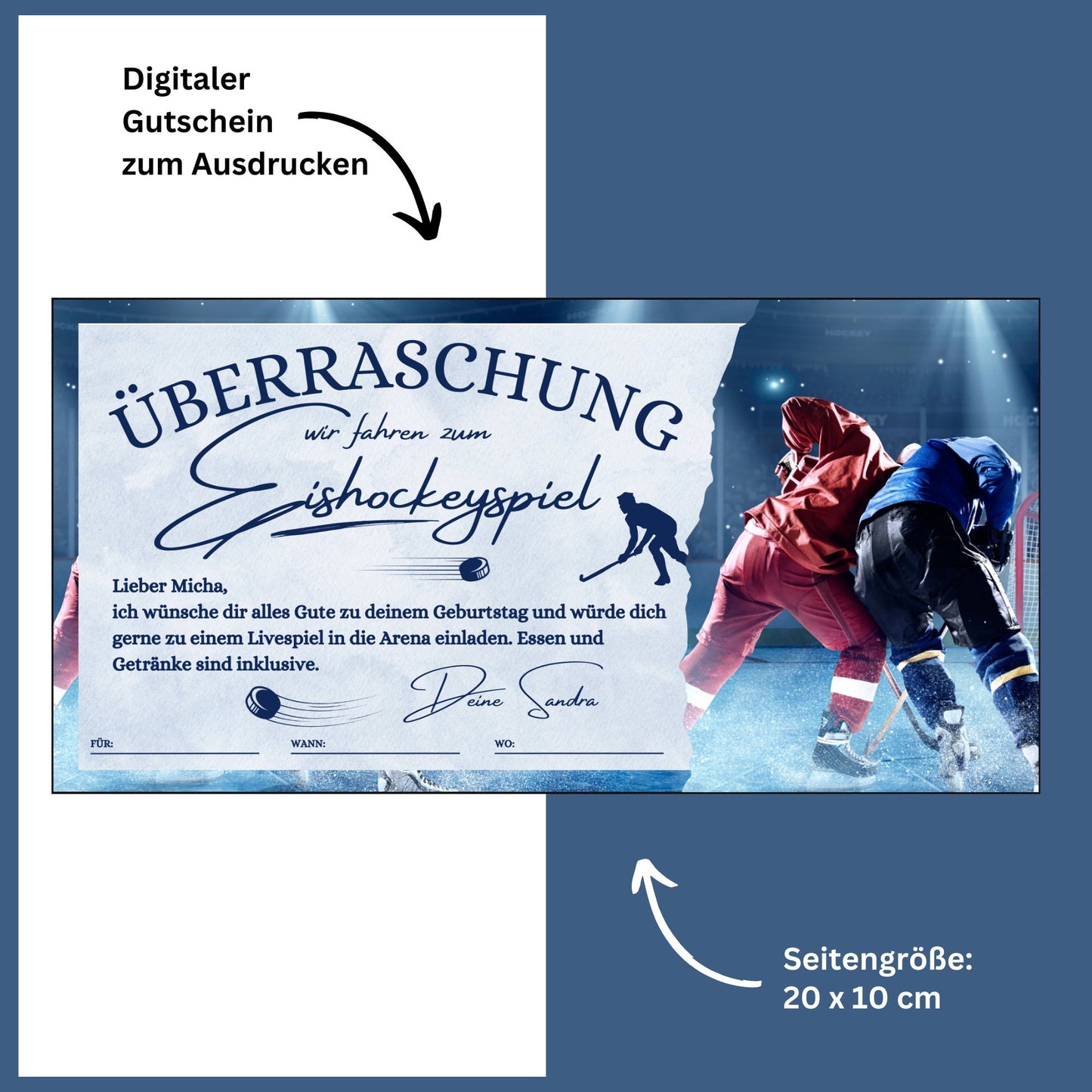 Gutschein - Eishockey Spiel Erlebnisgutschein