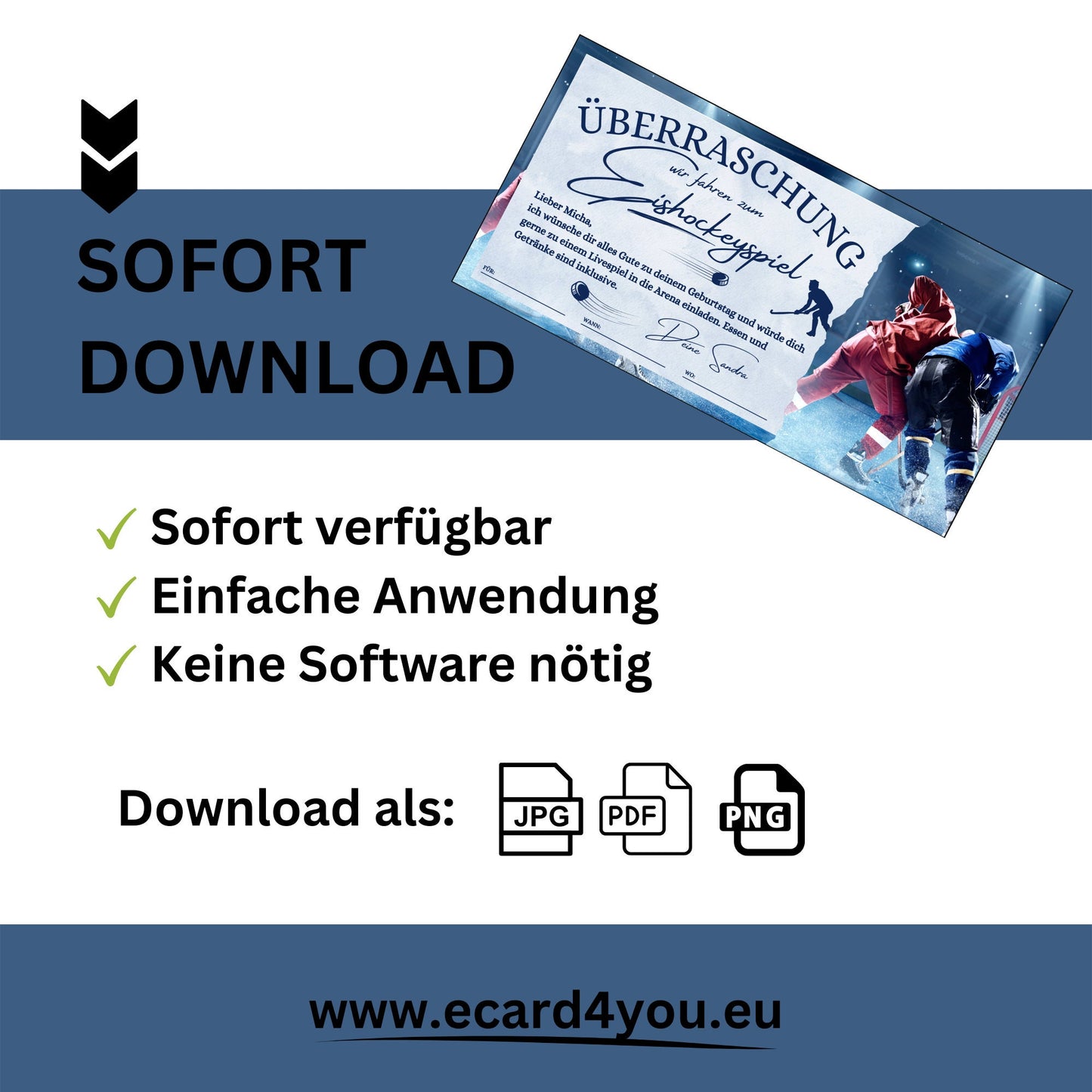Gutschein - Eishockey Spiel Erlebnisgutschein