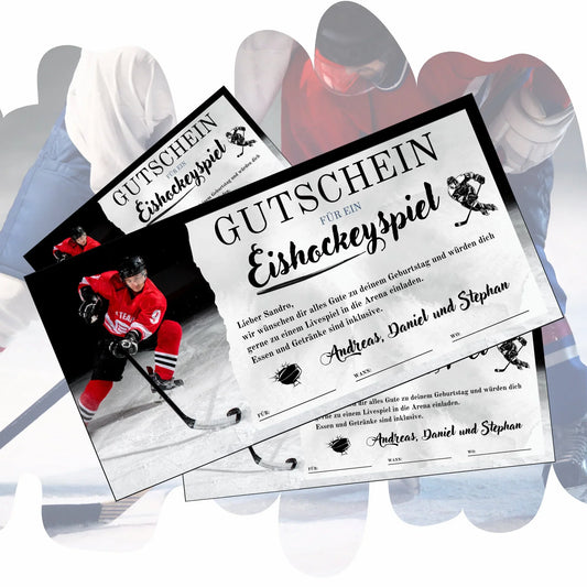 Gutschein - Eishockey Spiel Erlebnisgutschein - eCARD4you
