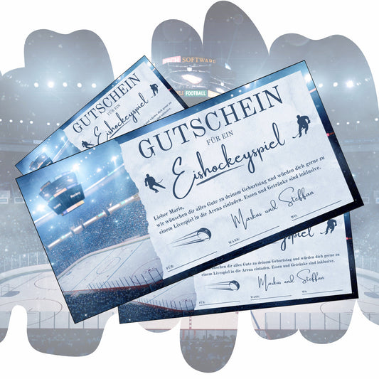 Gutschein - Eishockey Spiel Erlebnisgutschein - eCARD4you