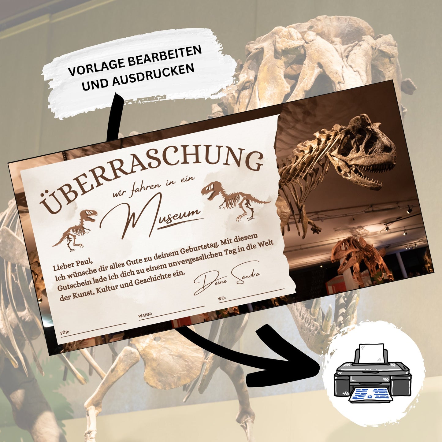 Gutschein - Museumbesuch Saurier Dino-Museum - eCARD4you