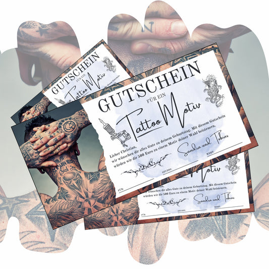 Gutschein - Tattoo Studio Geschenkgutschein - eCARD4you