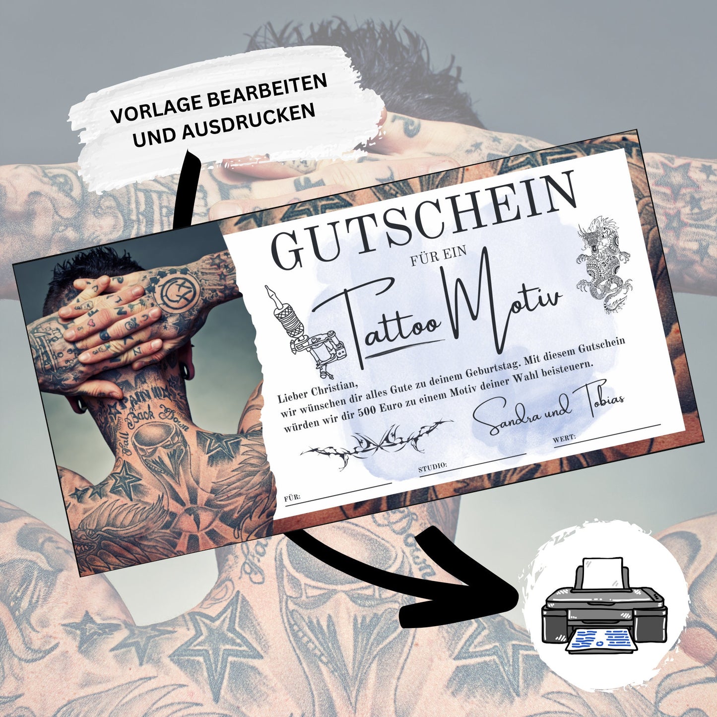 Gutschein - Tattoo Studio Geschenkgutschein - eCARD4you
