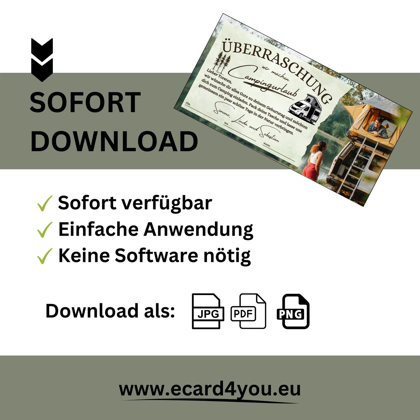 Gutschein - Campingtrip Erlebnisgutschein - eCARD4you