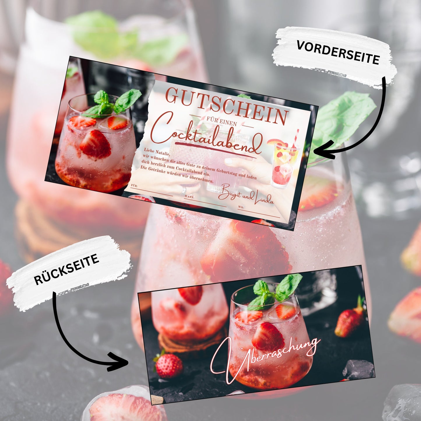 Gutschein - Cocktailabend Cocktail Cocktailbar Geschenkgutschein - eCARD4you
