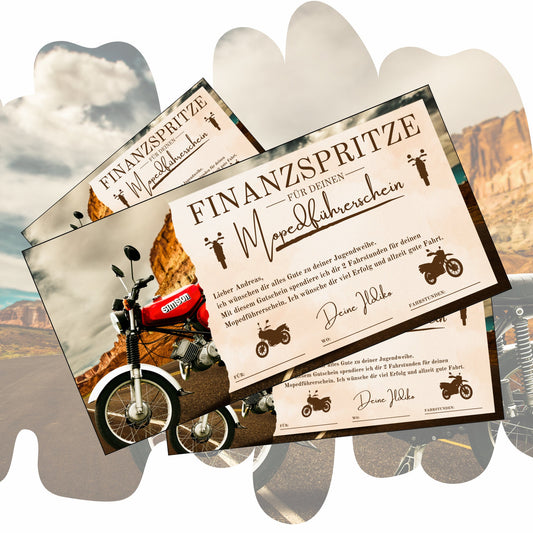 Gutschein - Moped Führerschein Geschenkgutschein - eCARD4you
