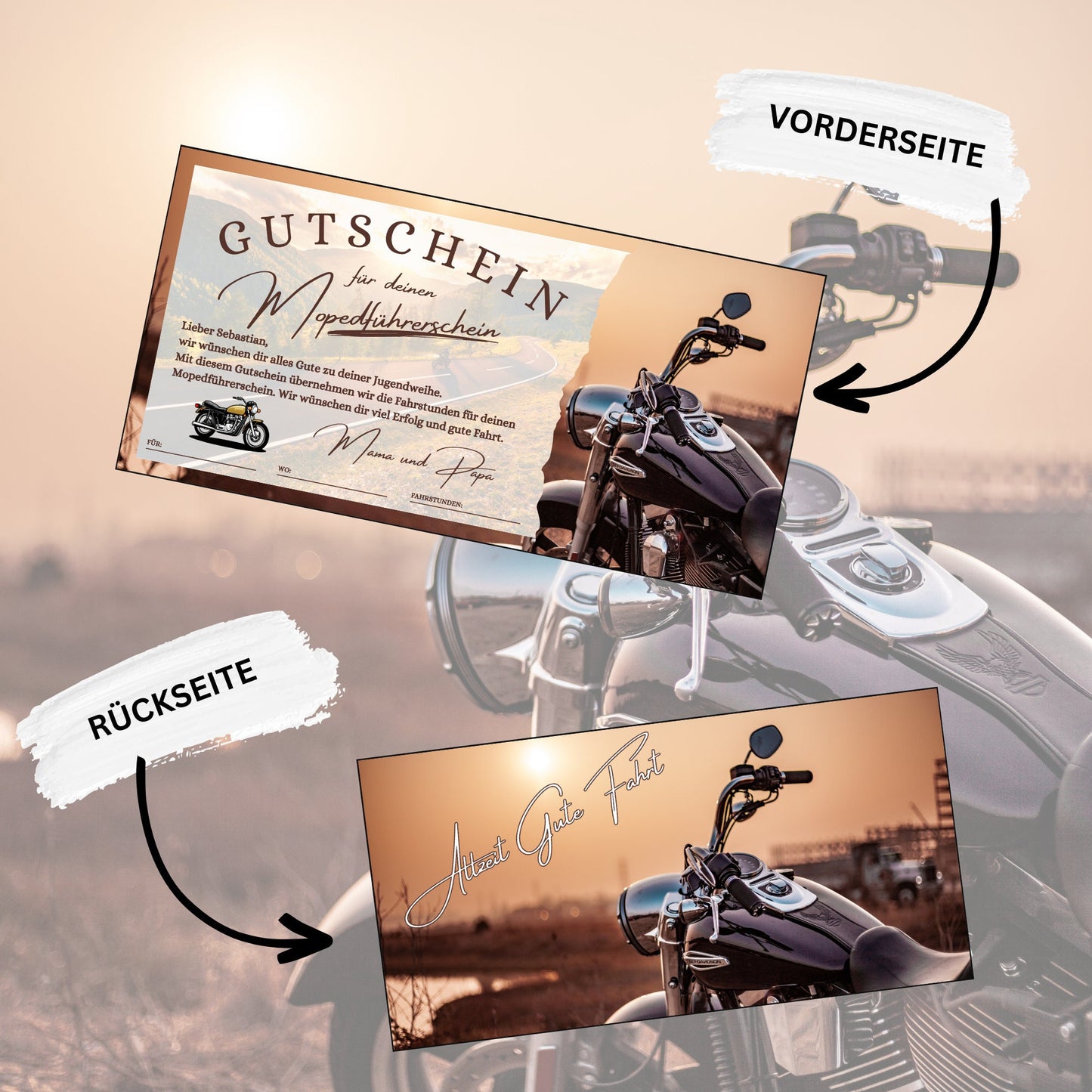 Gutschein - Moped Führerschein Geschenkgutschein - eCARD4you