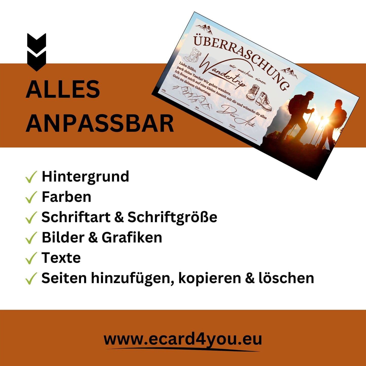 Gutschein - Wanderung Wandertrip Wandergutschein - eCARD4you