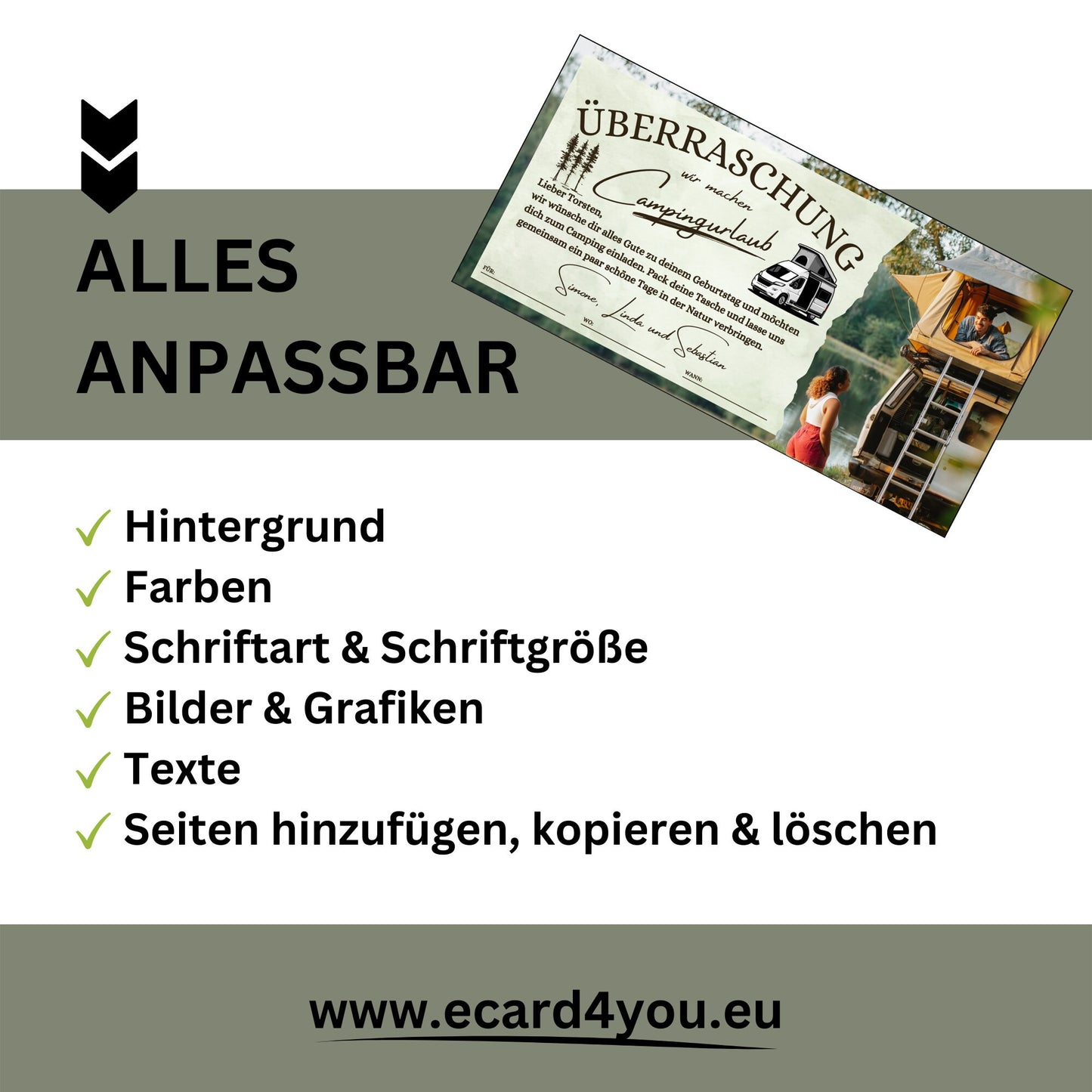 Gutschein - Campingtrip Erlebnisgutschein - eCARD4you