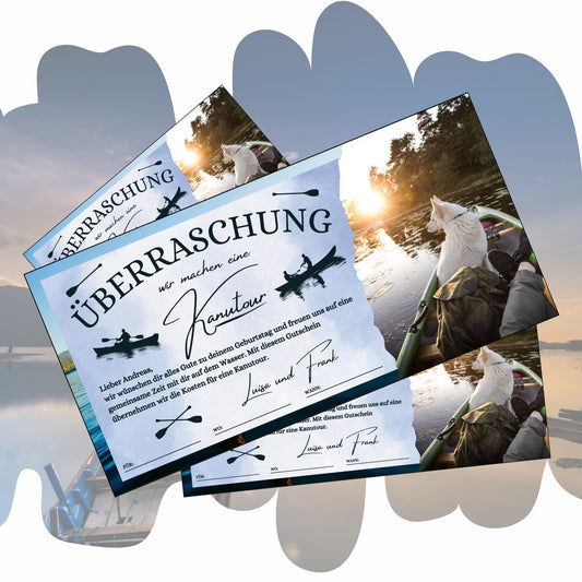 Gutschein - Kanutour Kajakkurs Erlebnisgutschein - eCARD4you