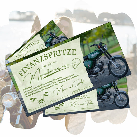 Gutschein - Moped Führerschein Geschenkgutschein - eCARD4you