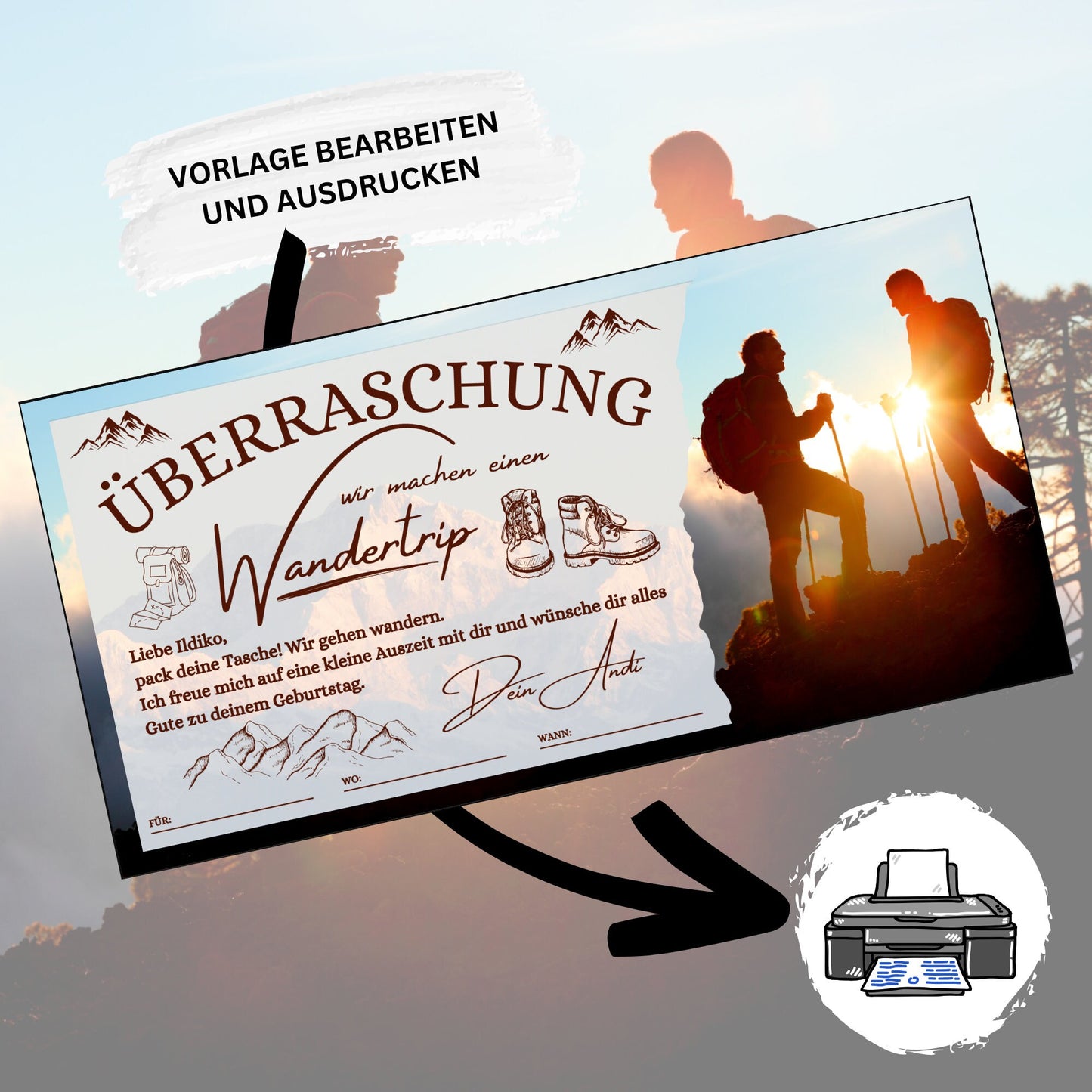 Gutschein - Wanderung Wandertrip Wandergutschein - eCARD4you