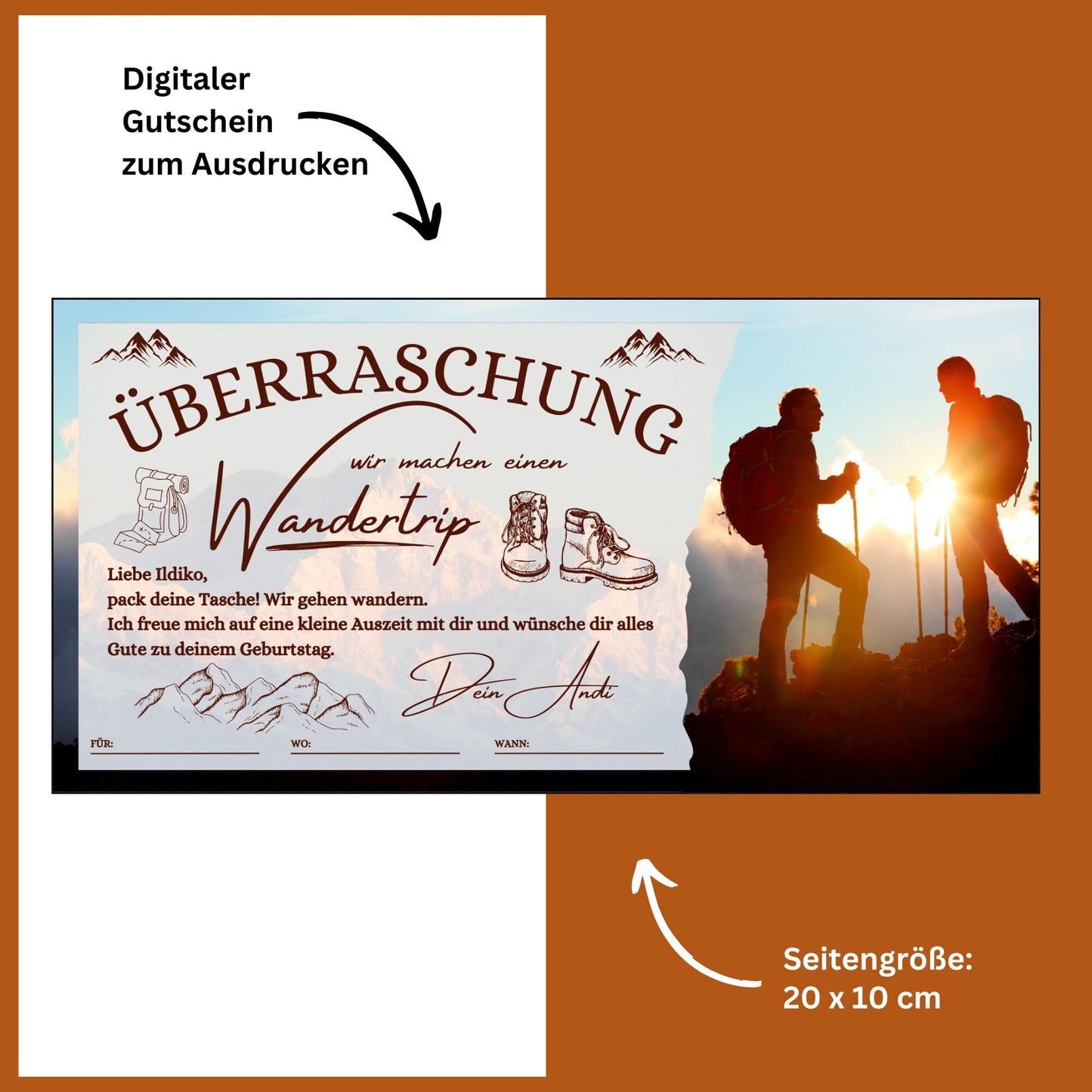 Gutschein - Wanderung Wandertrip Wandergutschein - eCARD4you