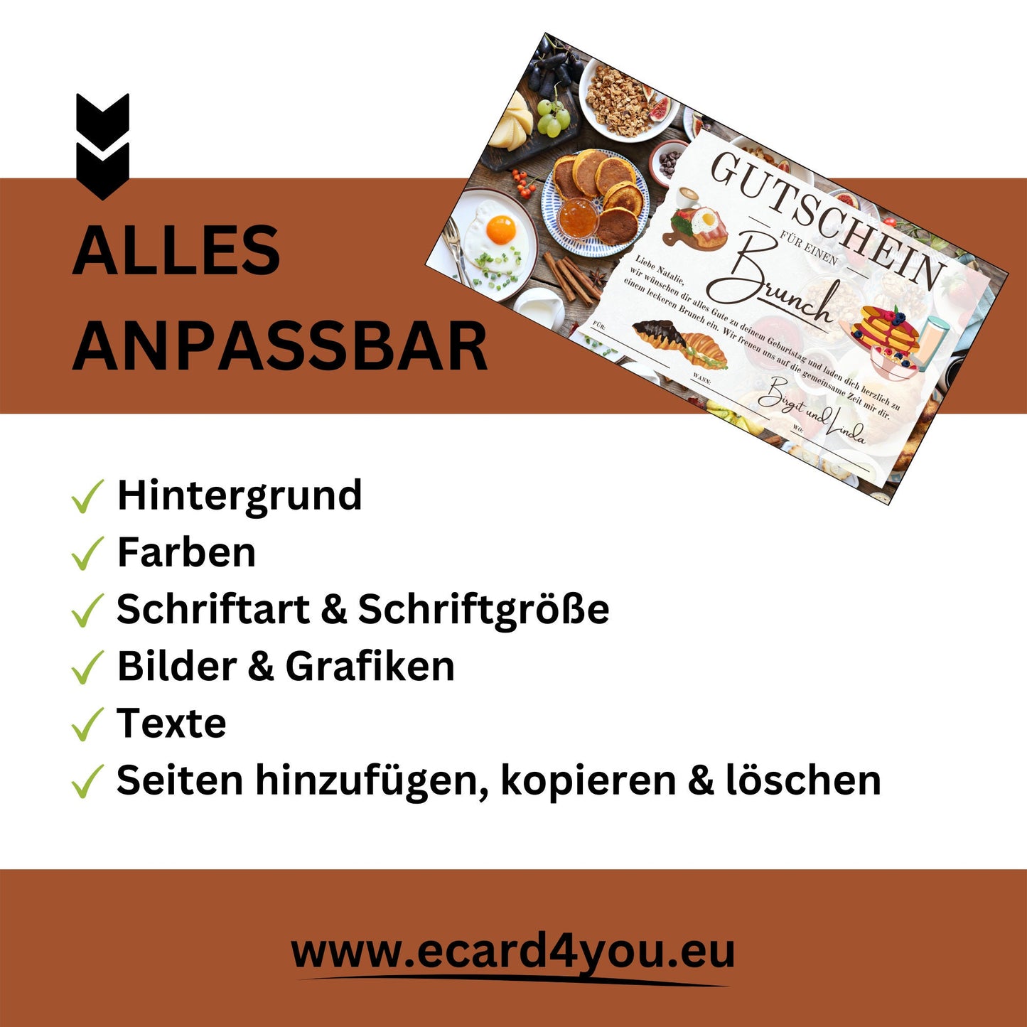Gutschein - Brunch Frühstück Geschenkgutschein - eCARD4you