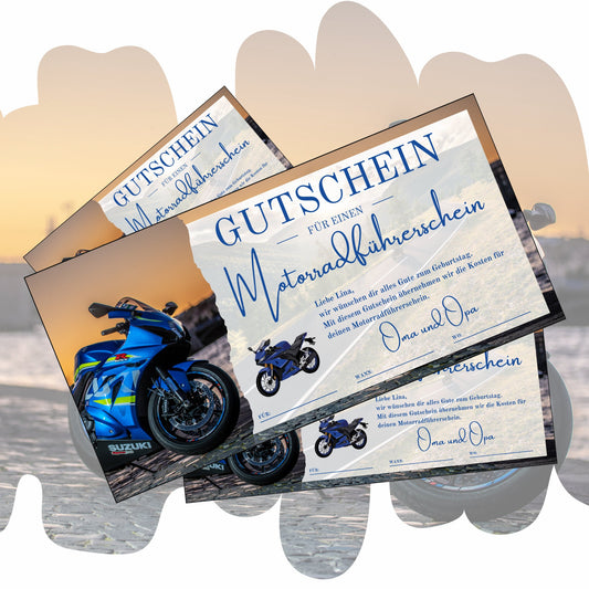 Gutschein - Motorrad Führerschein - eCARD4you