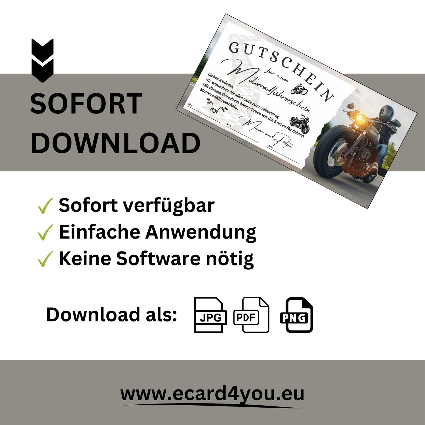 Gutschein - Motorrad Führerschein