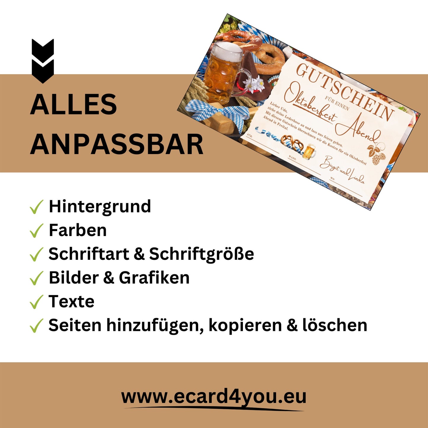 Gutschein - Oktoberfest O'zapft is Bierfest Geschenkidee - eCARD4you