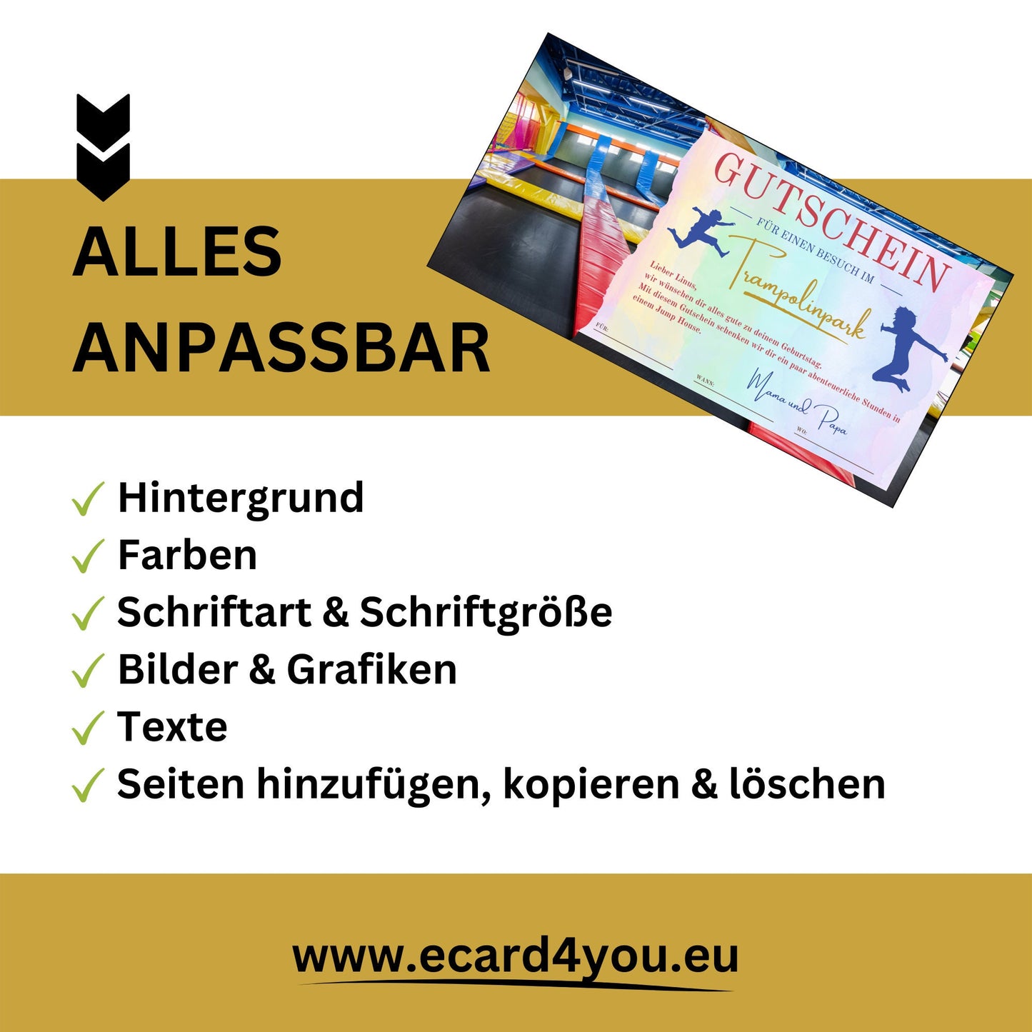 Gutschein - Jump House Erlebnisgutschein Geburtstag - eCARD4you