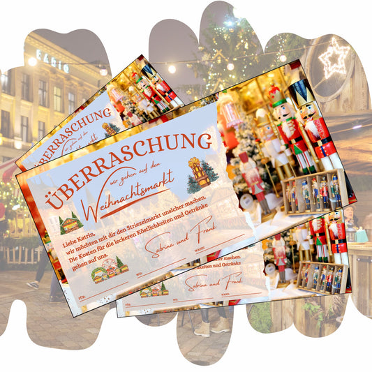 Gutschein - Weihnachtsmarkt Glühwein Punsch Geschenkgutschein - eCARD4you