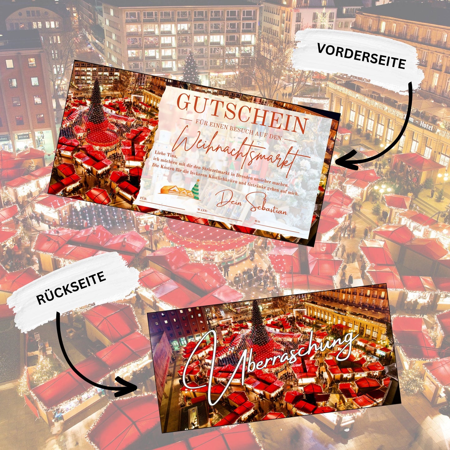 Gutschein - Weihnachtsmarkt Glühwein Punsch Geschenkgutschein - eCARD4you